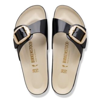 Madrid Big Buckle パール ナチュラルレザー パテント